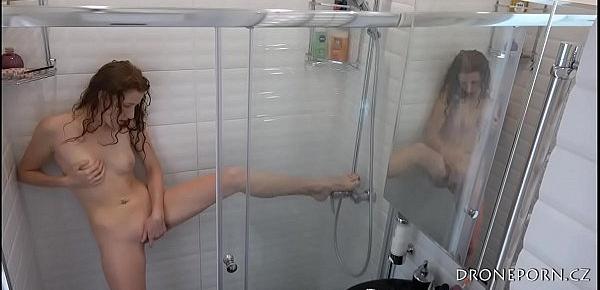  Redhead Foxy Lee - Perfect shower masturbation